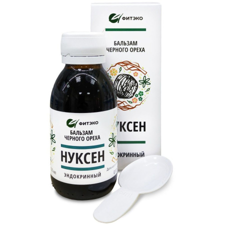 Нуксен эндокринный, бальзам черного ореха с лапчаткой белой, Фитэко, 100 мл Нуксен эндокринный, бальзам черного ореха с лапчаткой белой, Фитэко, 100 мл